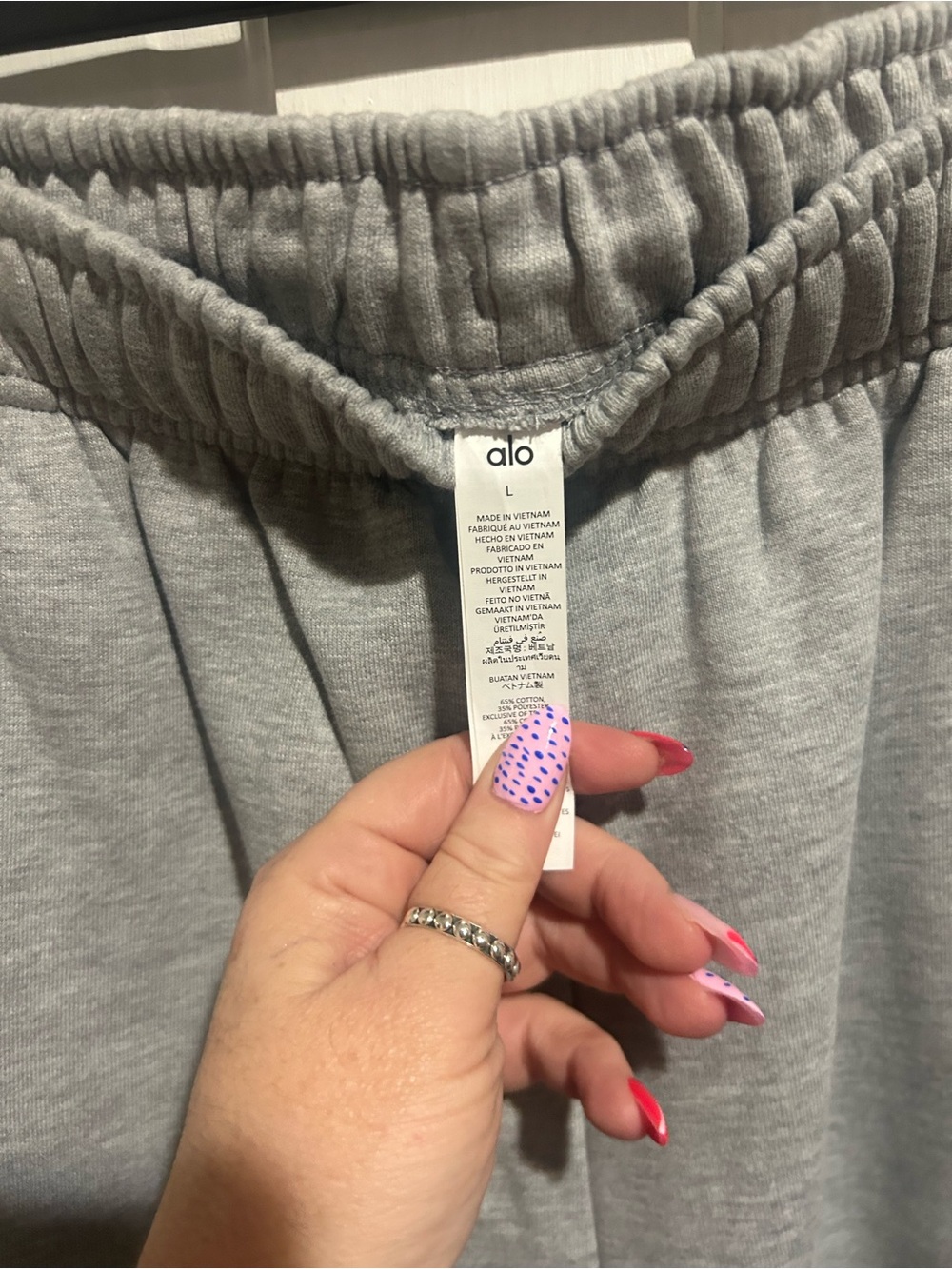 ALO Yoga Kids Light Gray Pull-On Sweatpants